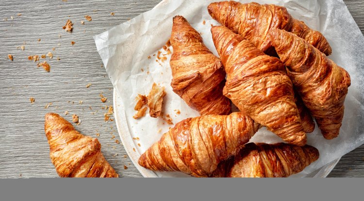 Ham and cheese homemade croissants