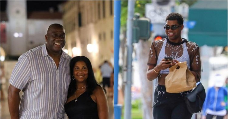 While Magic Johnson enjoys the Adriatic Coast, his son draws attention with his outfits!