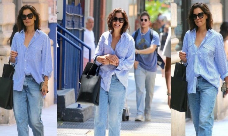 So simple: Katie Holmes has a proven recipe for great and chic daily styling that is impossible to go wrong with