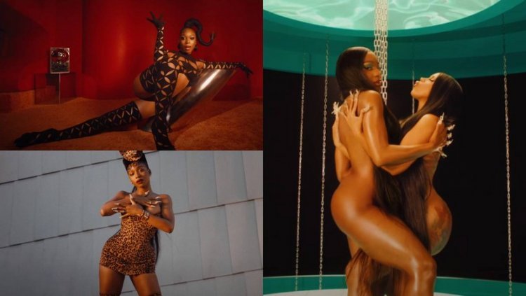 The rappers appeared completely naked in the hit video, only strands of hair covered what was necessary