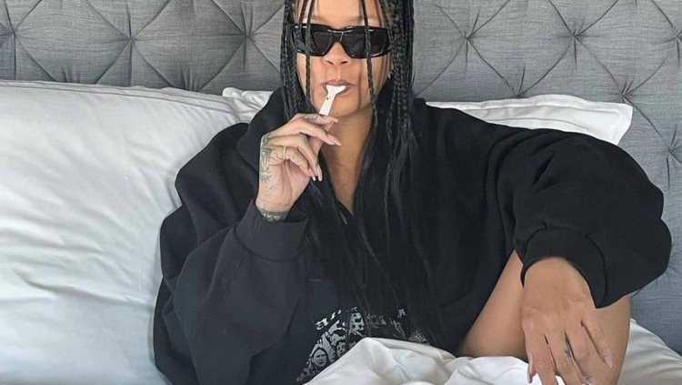 Rihanna treated herself to caviar in bed after her perfume sold out in a couple of hours