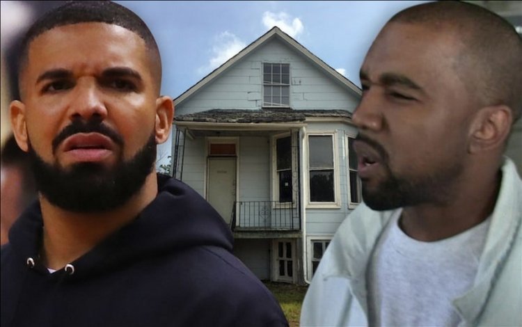 Drake's fans vandalized Kanye's childhood home