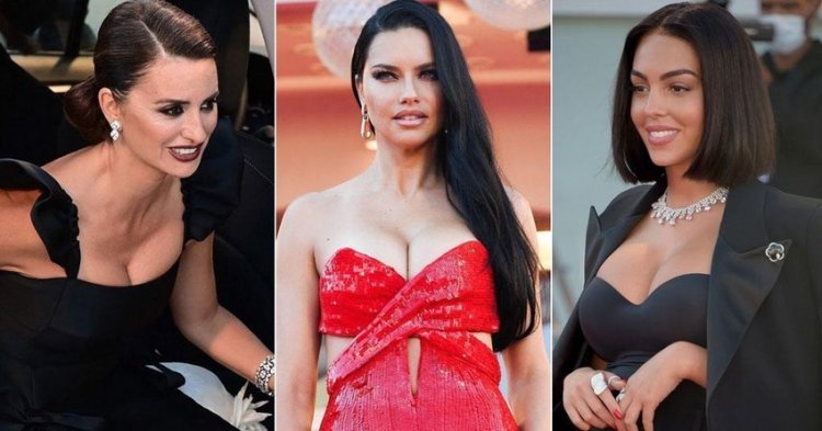 Celebrities on the red carpet: Ronaldo's Georgina shone in the evening in a black dress, Adriana Lima accentuated her cleavage, but everyone was looking at Penelope Cruz