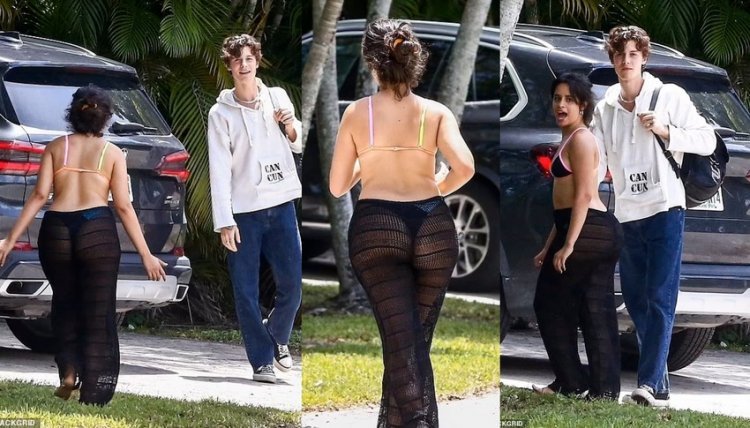 Camila Cabello greeted her boyfriend in see-through pants