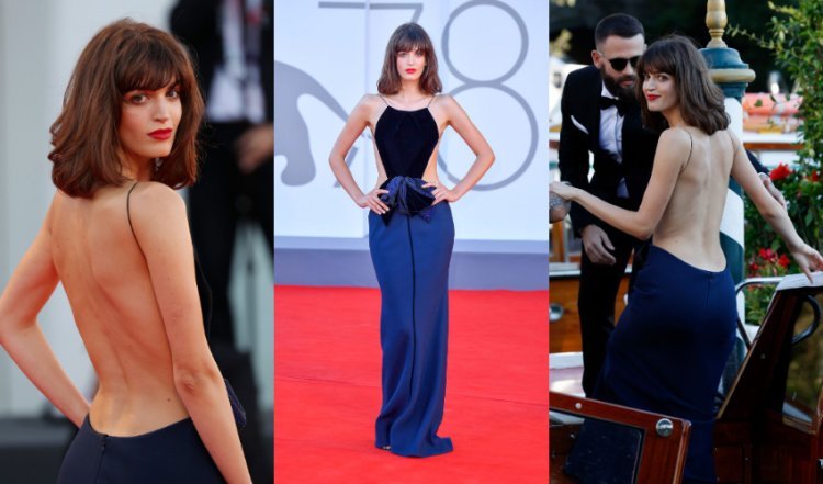 Greta Ferro conquered Venice with her open back: The model walked the red carpet in a provocative dress, and left everyone breathless!