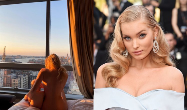 Swedish model Elsa Hosk posed naked while holding her baby daughter, after the the negative response, she took down the photo