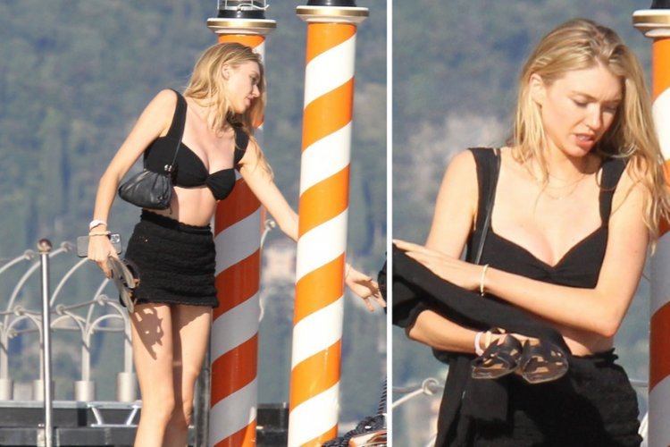 Steve Jobs' daughter has grown into a real beauty, she is resting with the company on Lake Como