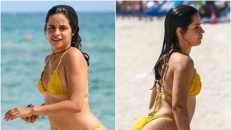 Camila Cabello showed off her lush curves in a thong bikini