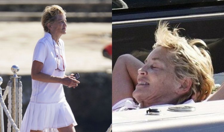 Sharon Stone's outing with a married prince fell into the background because of new paparazzo photos