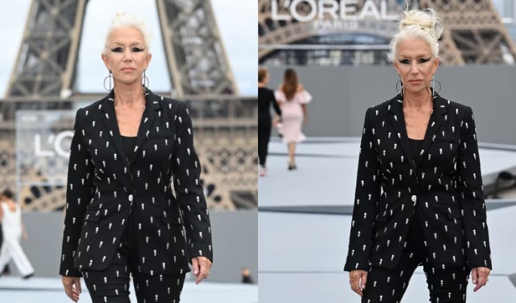 VIDEO: We have never seen Helen Mirren in such a cool outfit! At 76, she walked the catwalk and overshadowed young models