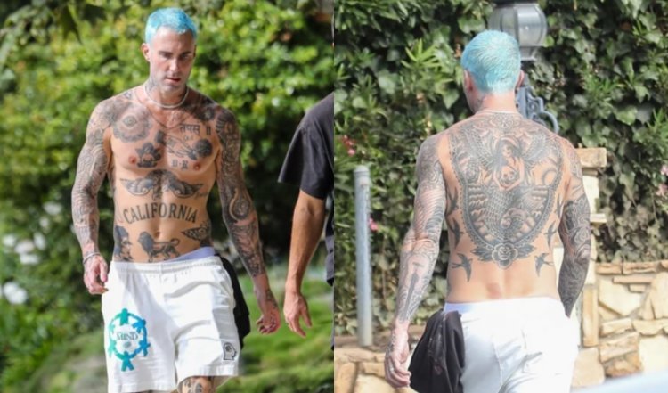 Adam Levine came out of quarantine shirtless and with a new hairstyle