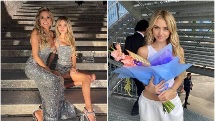 Heidi Klum's daughter Leni posed barely covering her breasts