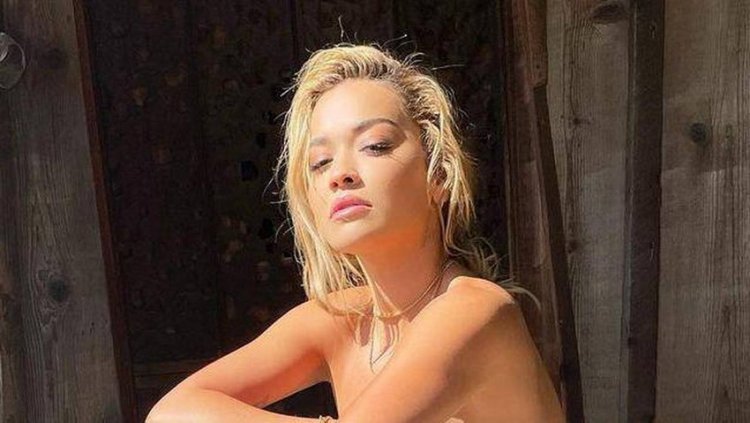 Rita Ora posed topless