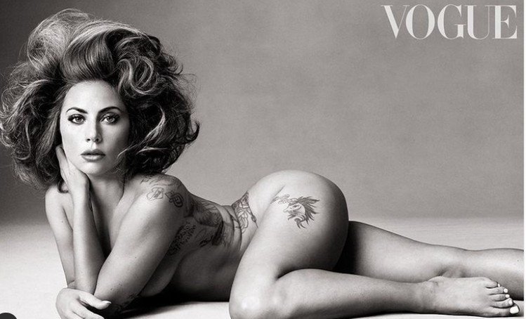 Lady Gaga showcases naked body and a bunch of tattoos on Vogue cover