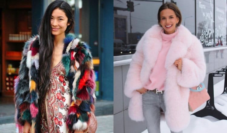 Colored faux fur - an absolute hit this season