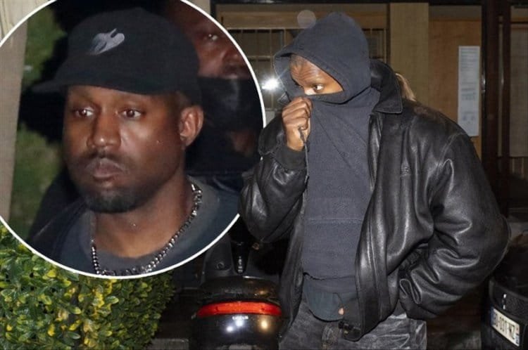 Kanye West appeared in public with shaved eyebrows
