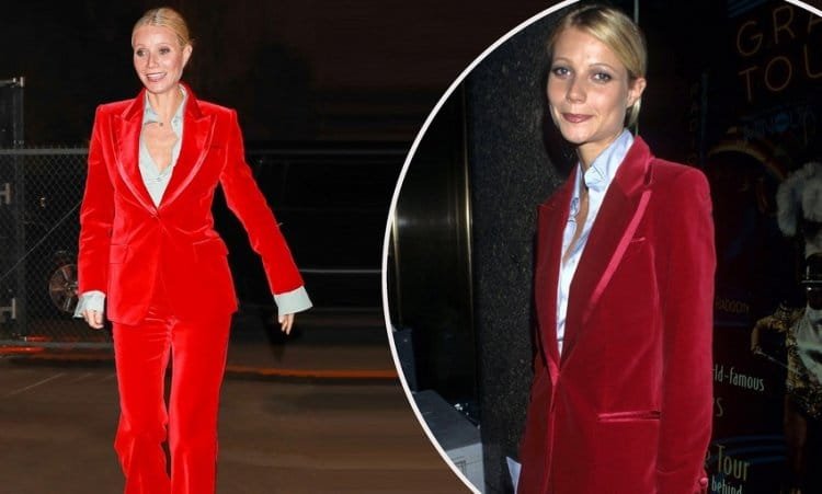 Gwyneth Paltrow appeared in the SAME SUIT she wore in 1996 but it's hard to find the difference between the two photos