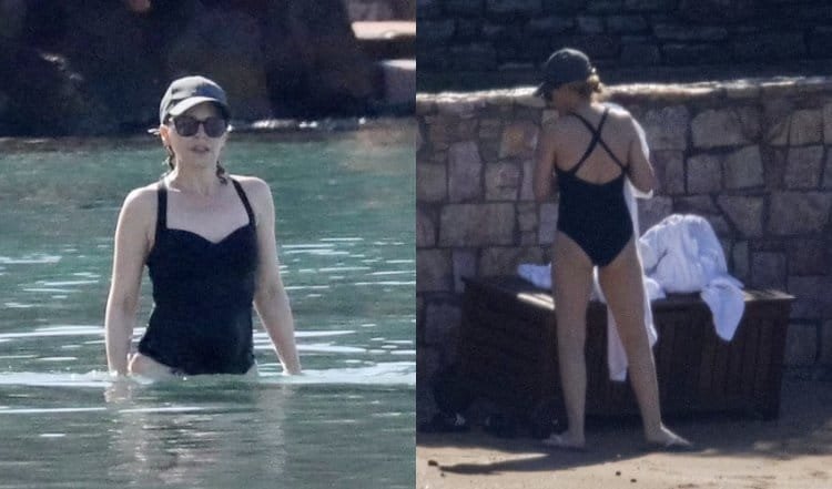 Kylie Minogue, 53, boasts flawless figure in black one-piece swimsuit