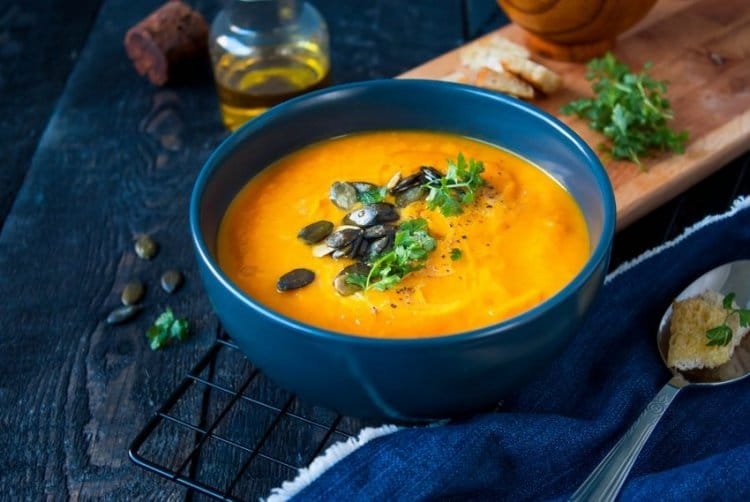 Warm and healthy -  Creamy pumpkin soup