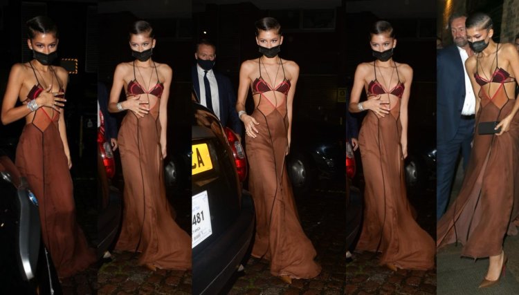 Hailey Bieber and Zendaya could not resist the transparent dresses by Nancy Dojake