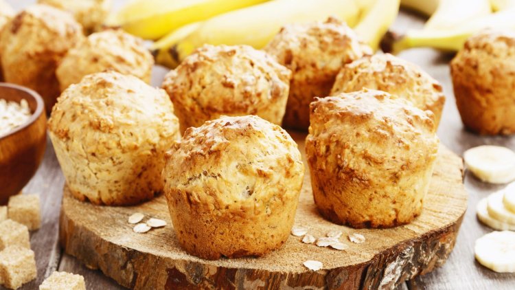 For breakfast: Oatmeal and banana muffins