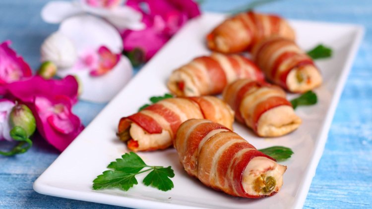 Rolled chicken - an amazing idea for lunch!