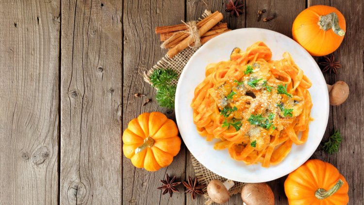 Creamy pasta with pumpkin from one pot