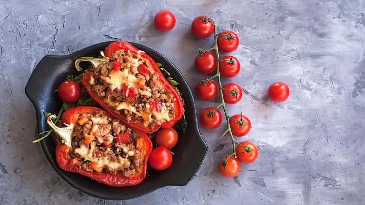 Easy and healthy Italian stuffed peppers!