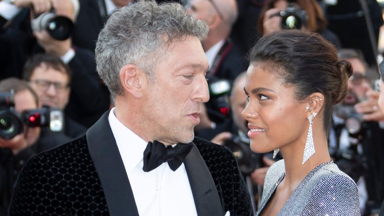 Tina Kunakey and Vincent Cassel attended Bvlgari event in Paris