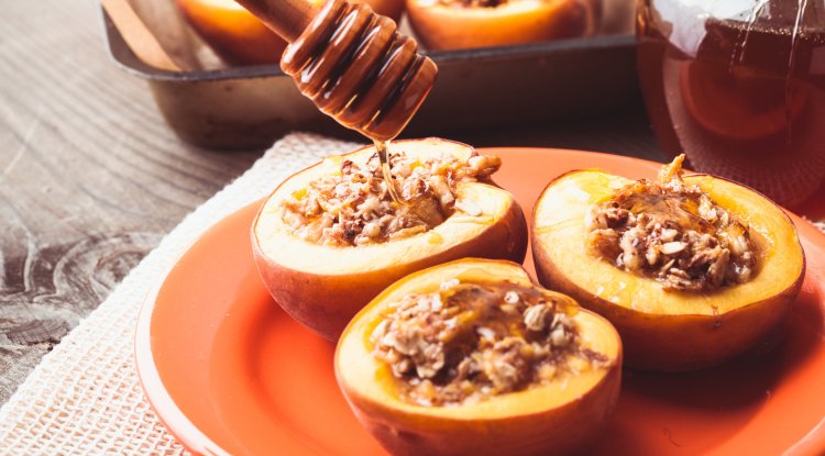 Easy stuffed & baked peaches recipe