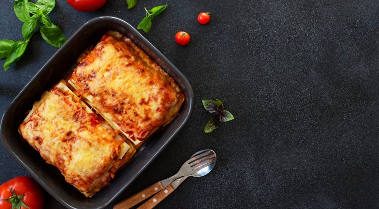 Pancake lasagna with a fantastic béchamel sauce