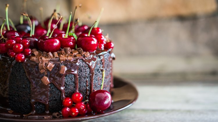 The most delicious cherry chocolate cake
