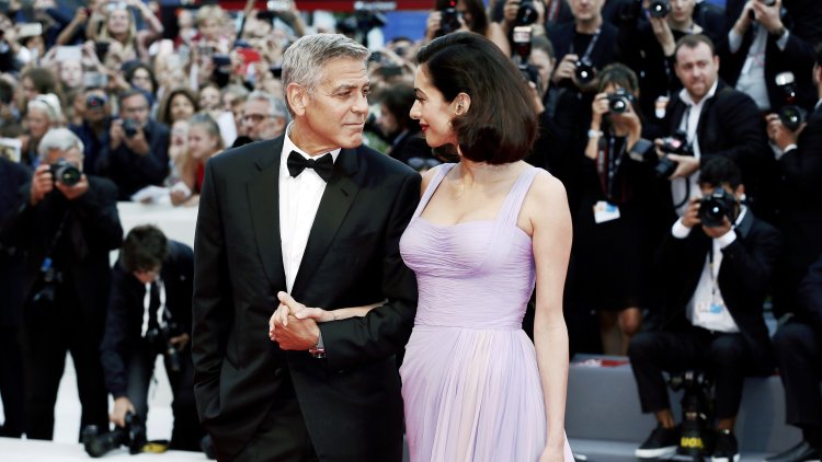 George and Amal were filmed in a rare outing