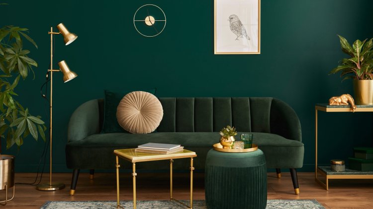 Healing decor: A green living room