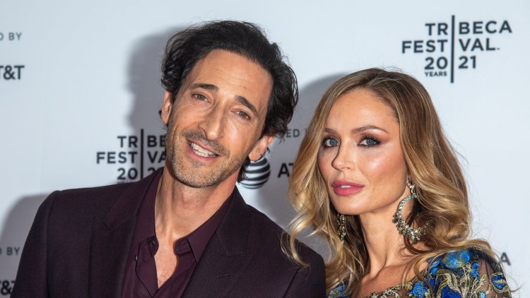 Madly in love: Adrien Brody and Georgina Chapman